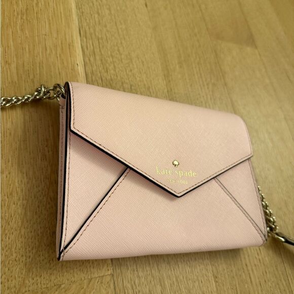 Kate Spade Pink Clutch with Gold Chain - Picture 8 of 9